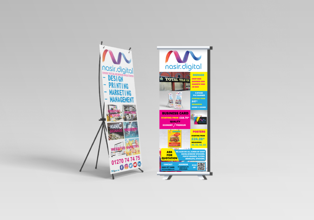 X stand & Roller banner